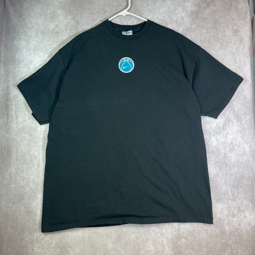 VINTAGE Nike Shirt Mens 2XL Black Basketball 90s Sports Athletic Made in USA